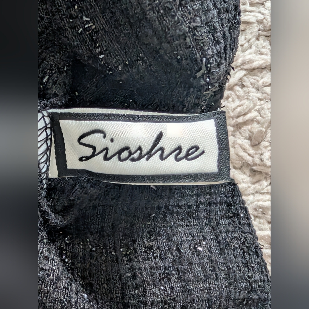Sioshre Tweed Shift Dress with Ruffled Layered Collar & Sleeves - Picture 9 of 9